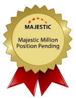 Um exemplo do selo que será mostrado, caso haja um problema de conexão com o servidor. Selo Majestic - Resultado Pendente