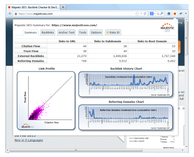 Analisador de Backlink do Firefox