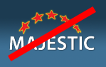 Logotipo do Majestic com fundo gradiente