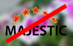 Imagem de plano de fundo incorreta atrás do logotipo do Majestic